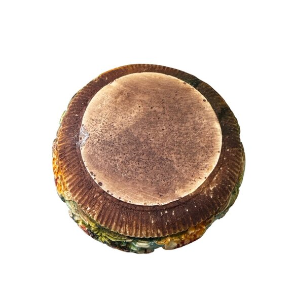 Vintage Hand Carved Jade Chinese Ashtray Relief Scene Ceramic Decor Made Italy - Picture 4 of 11